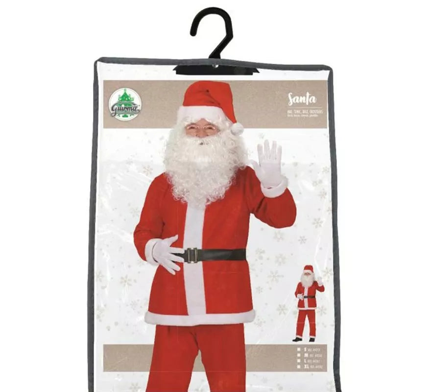 Translation missing: es.Disfraz de Papá Noel con cinturón negro para hombre