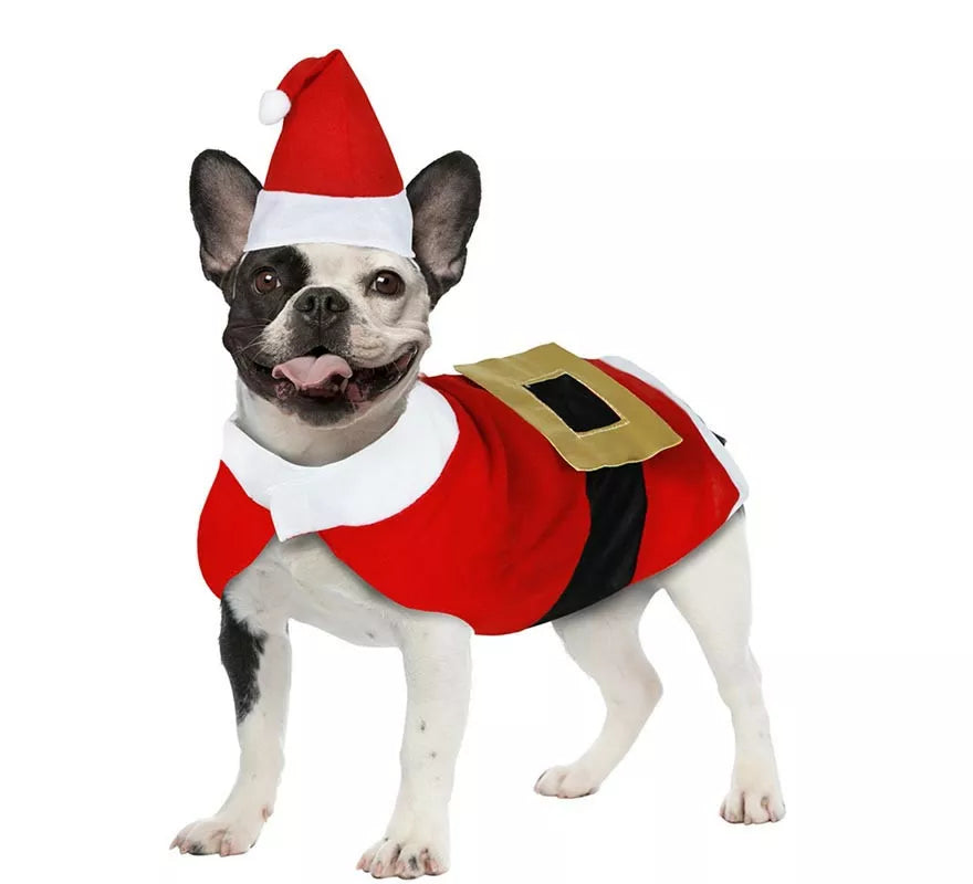 Translation missing: es.Disfraz de Papá Noel con cinturón para perro