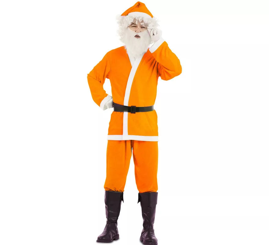 Translation missing: es.Disfraz de Papa Noel Naranja para hombre