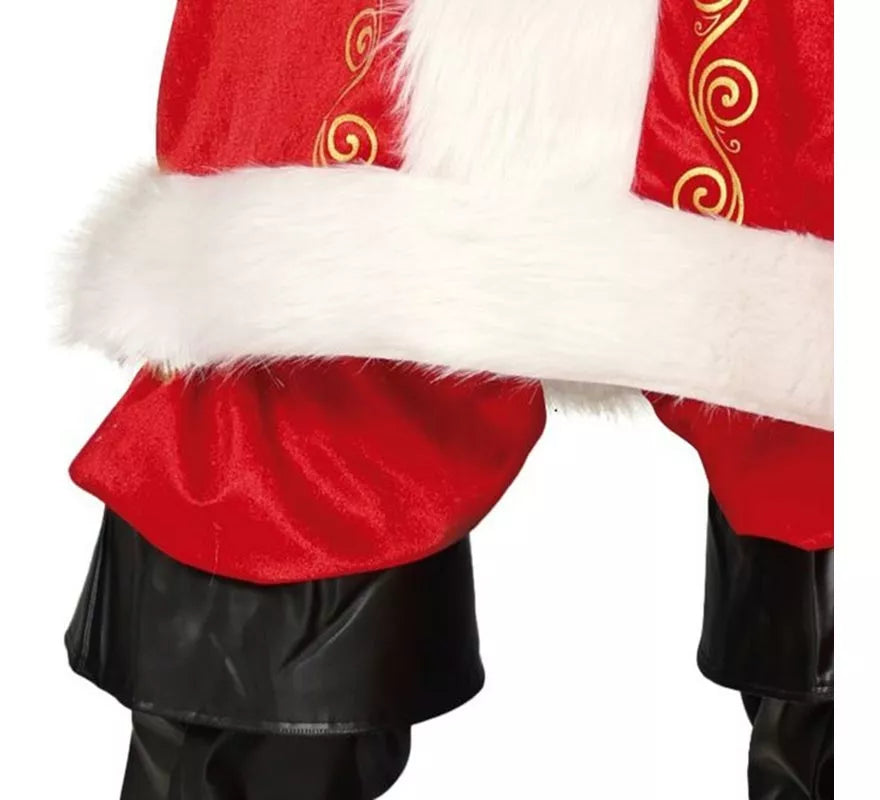 Translation missing: es.Disfraz de Papá Noel rojo tradicional con gorro para hombre