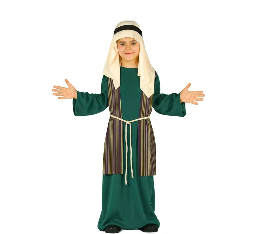 Translation missing: es.Disfraz de Pastor Hebreo verde para niño