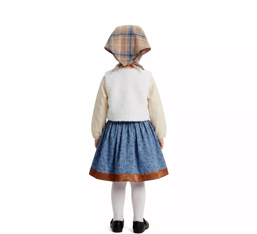 Translation missing: es.Disfraz de Pastorcita con Pañuelo a cuadros para niña