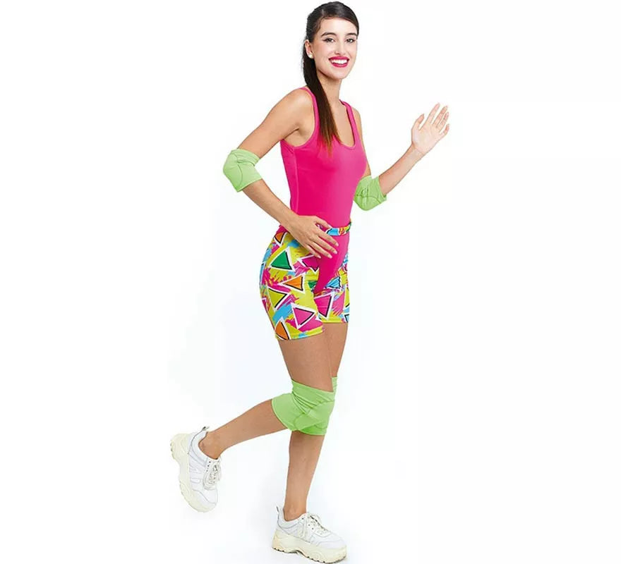 Translation missing: es.Disfraz de Patinadora Roller rosa años 70 para mujer