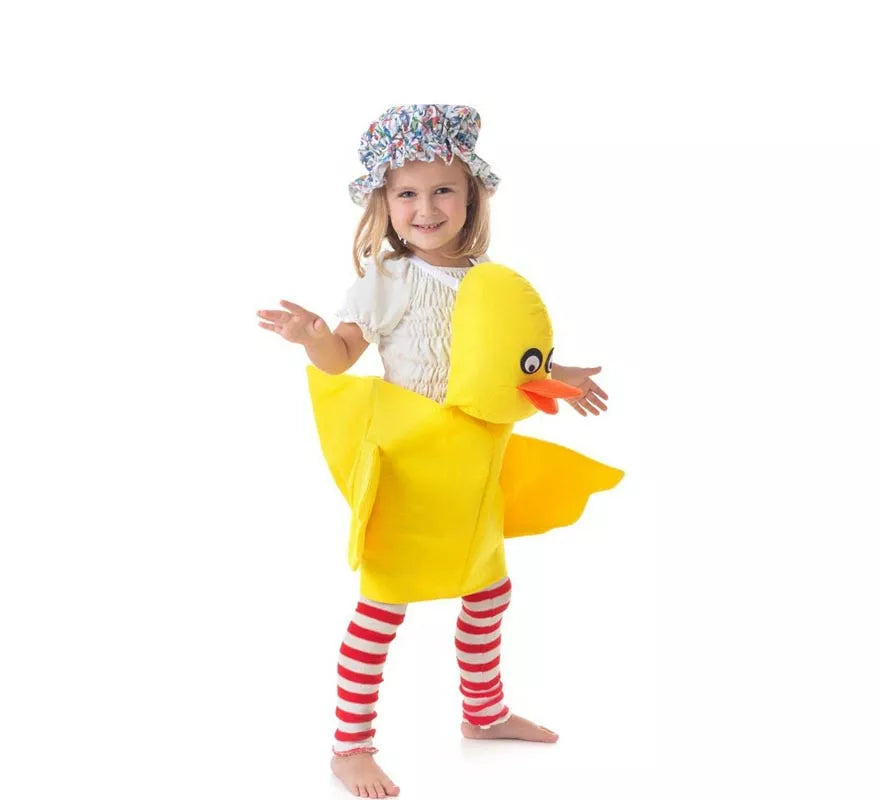 Translation missing: es.Disfraz de Patito amarillo con tirantes para niños