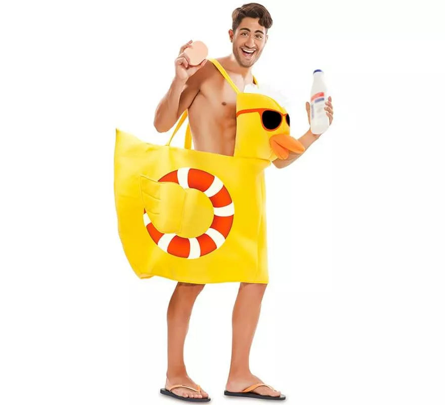 Translation missing: es.Disfraz de Patito de Baño amarillo para adultos