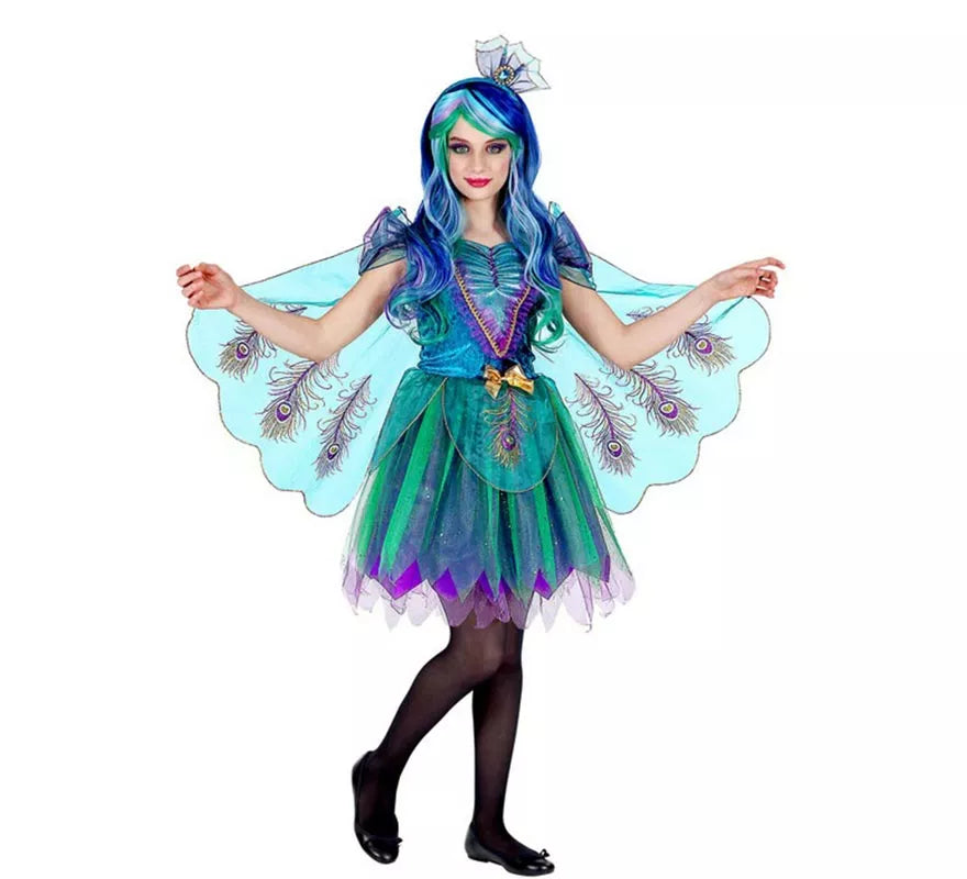 Disfraz de Pavo Real para niña