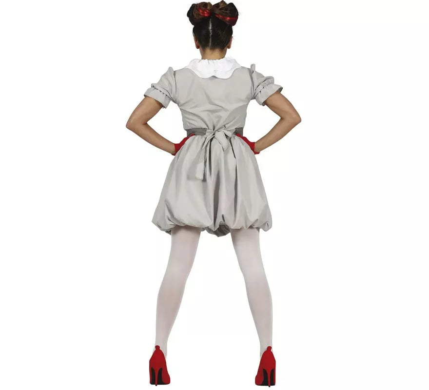 Disfraz de Payasa Blanca Demoníaca para mujer