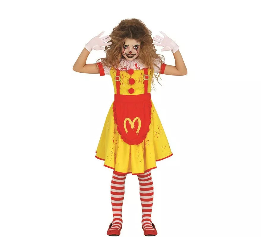 Translation missing: es.Disfraz de Payasa de Hamburguesa Asesina para niña