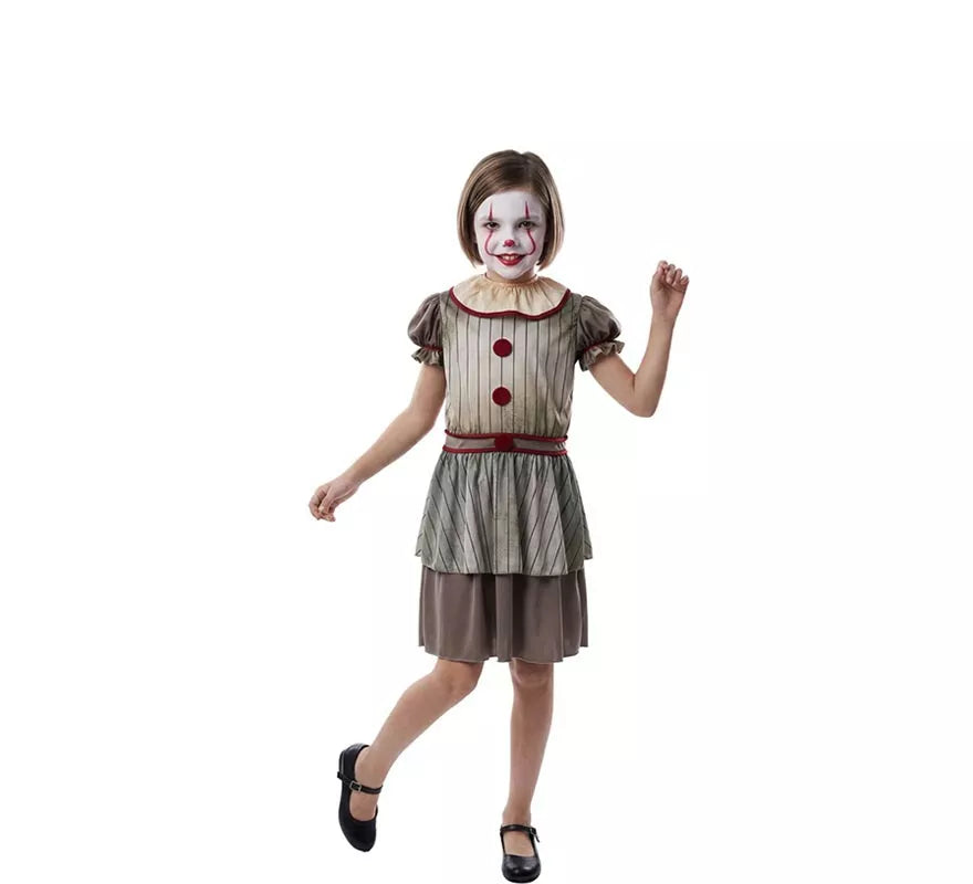 Translation missing: es.Disfraz de Payasa del Terror para niña