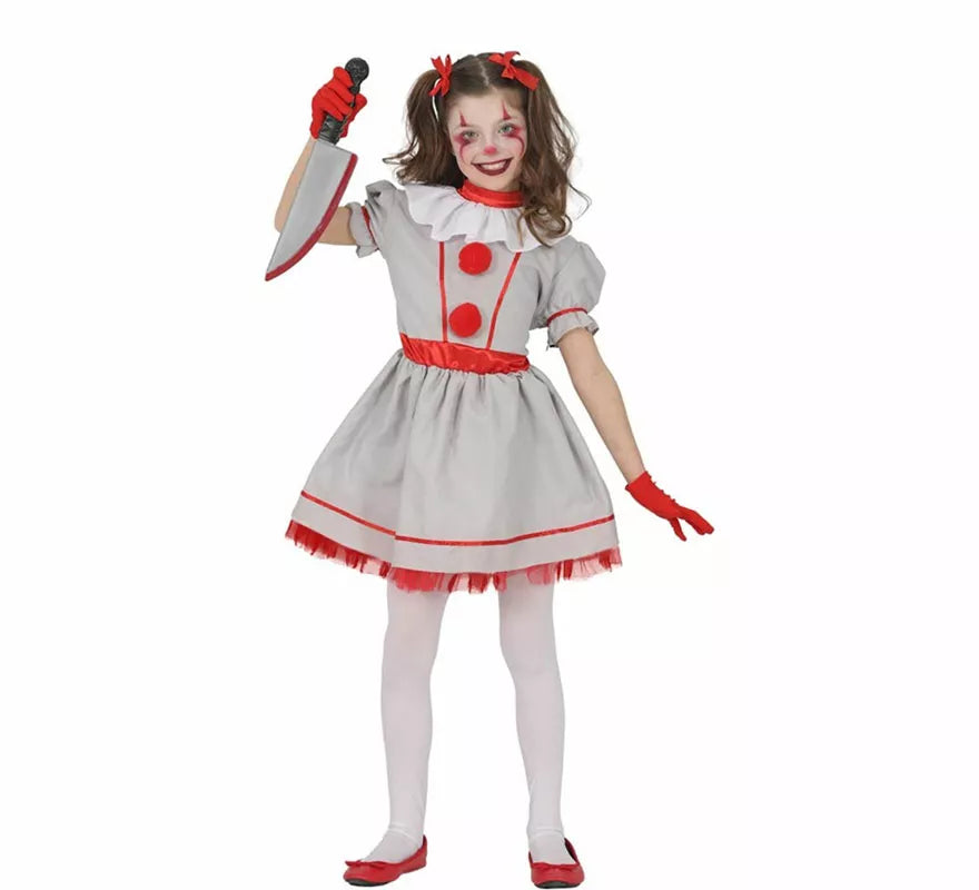 Translation missing: es.Disfraz de Payasa del Terror para niña