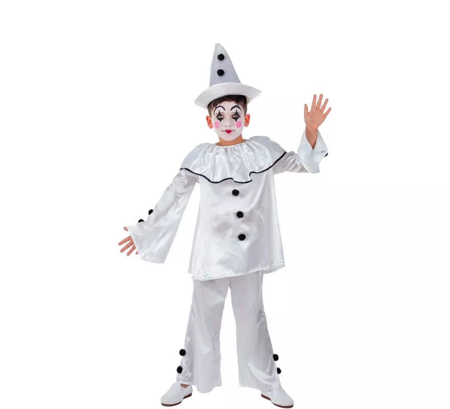 Translation missing: es.Disfraz de Payasito Pierrot para niño