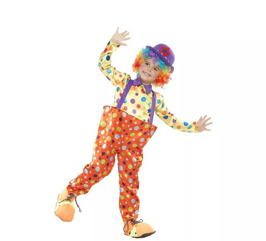 Translation missing: es.Disfraz de Payaso a lunares para niño