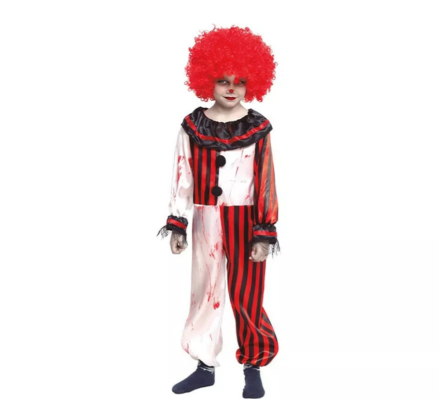 Translation missing: es.Disfraz de Payaso a Rayas con Sangre para niños