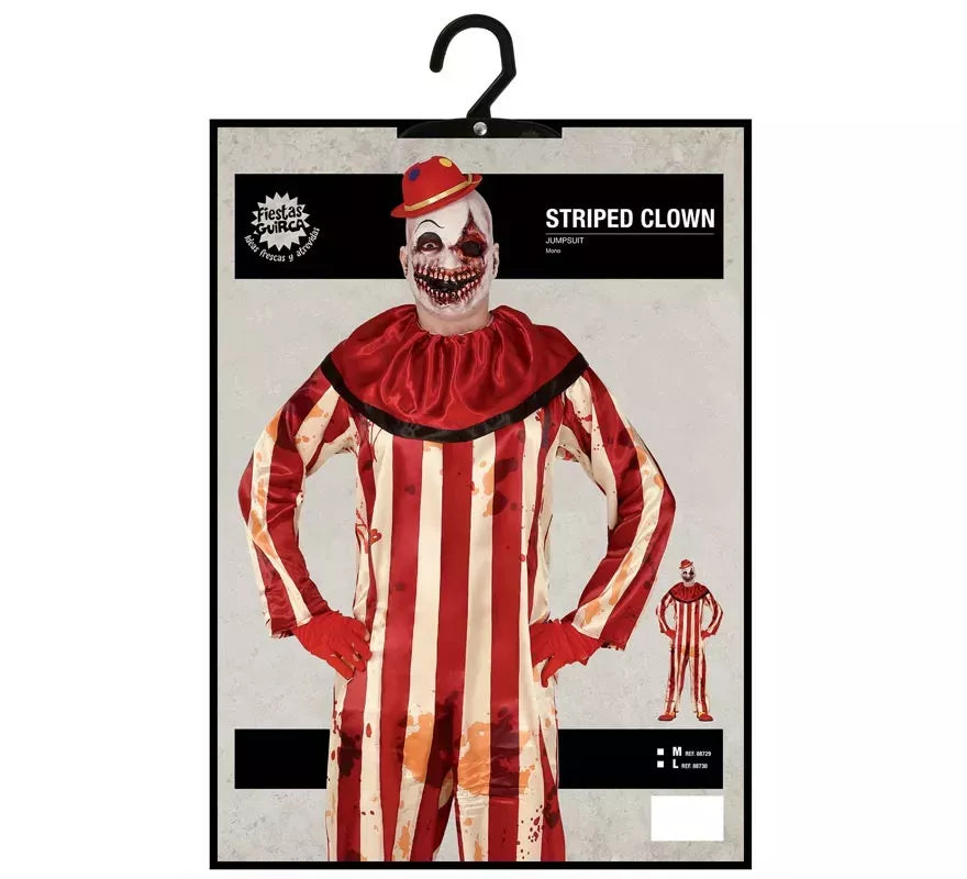 Translation missing: es.Disfraz de Payaso a Rayas para hombre