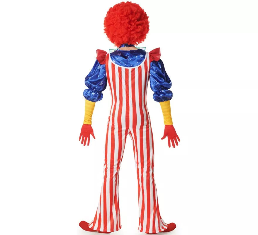 Translation missing: es.Disfraz de Payaso a rayas para hombre