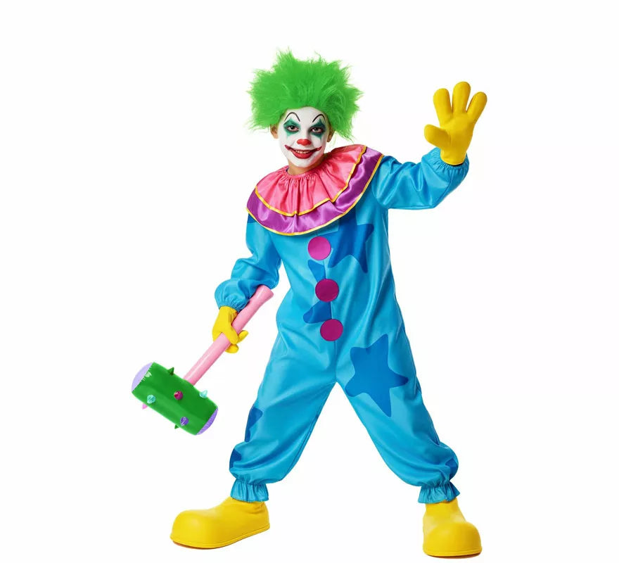 Translation missing: es.Disfraz de Payaso Asesino Aterrador azul para niño