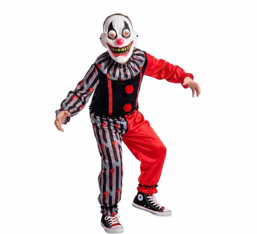 Translation missing: es.Disfraz de Payaso Asesino Loco con Máscara para niño