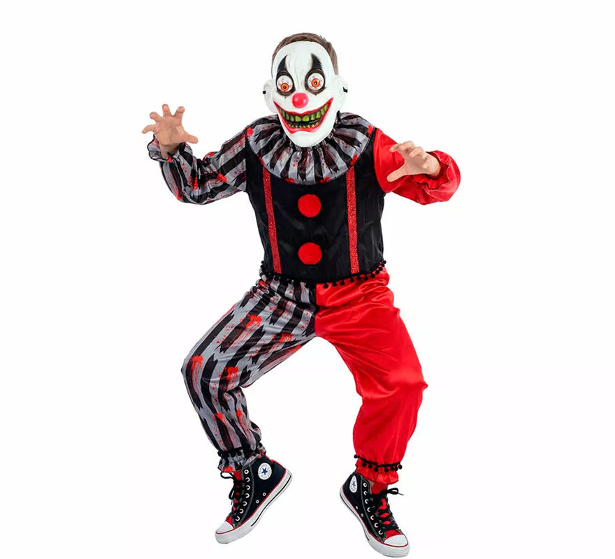 Disfraz de Payaso Asesino Loco para niño