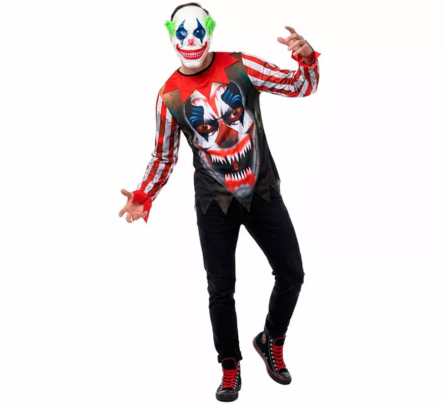 Translation missing: es.Disfraz de Payaso Asesino Sonriente con Máscara para hombre