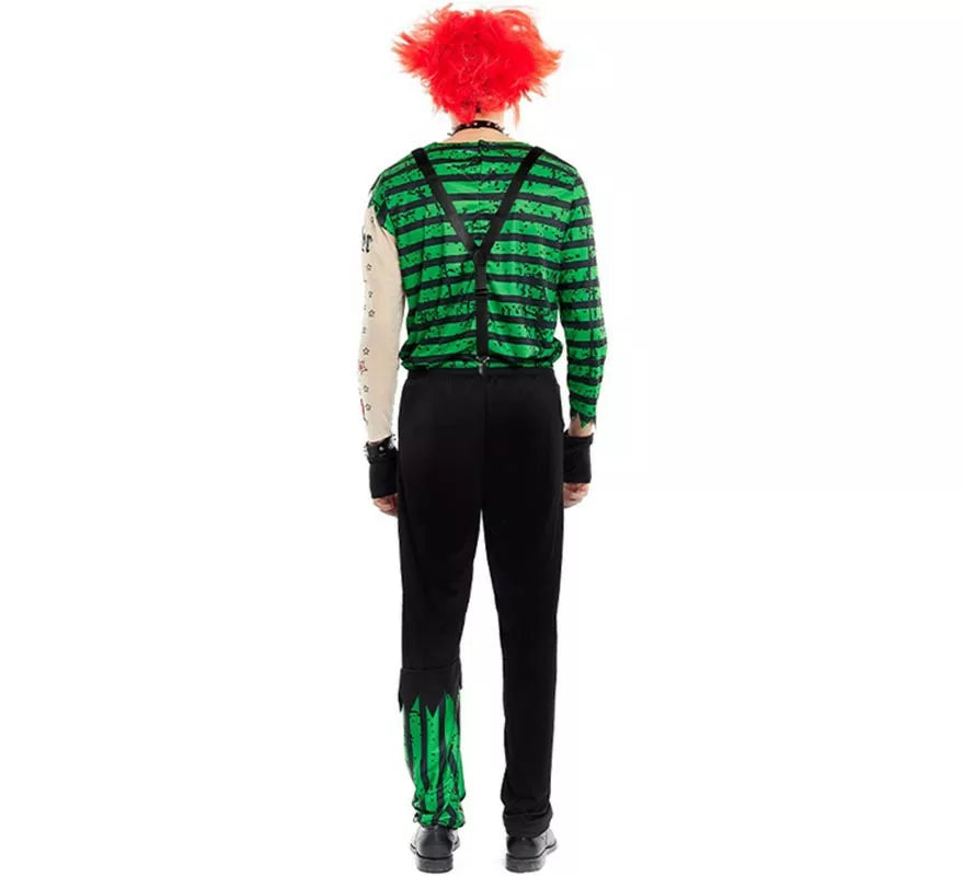 Translation missing: es.Disfraz de Payaso Asesino verde y negro para hombre