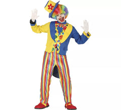 Disfraz de Payaso Azul y Amarillo para hombre