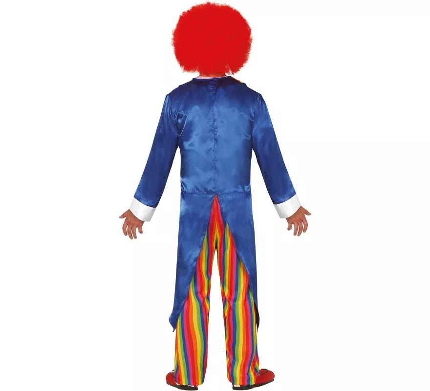 Disfraz de Payaso Chaqué Azul para hombre