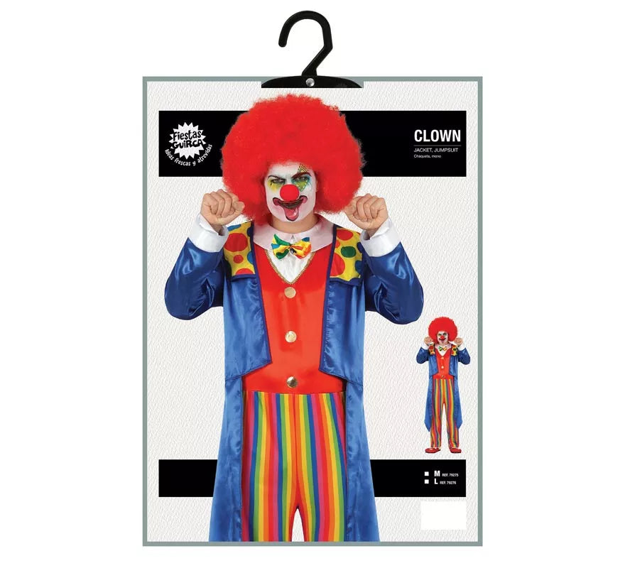 Translation missing: es.Disfraz de Payaso Chaqué Azul para hombre