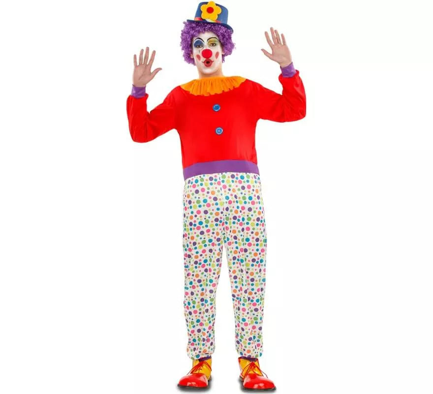 Translation missing: es.Disfraz de Payaso con Lunares para hombre