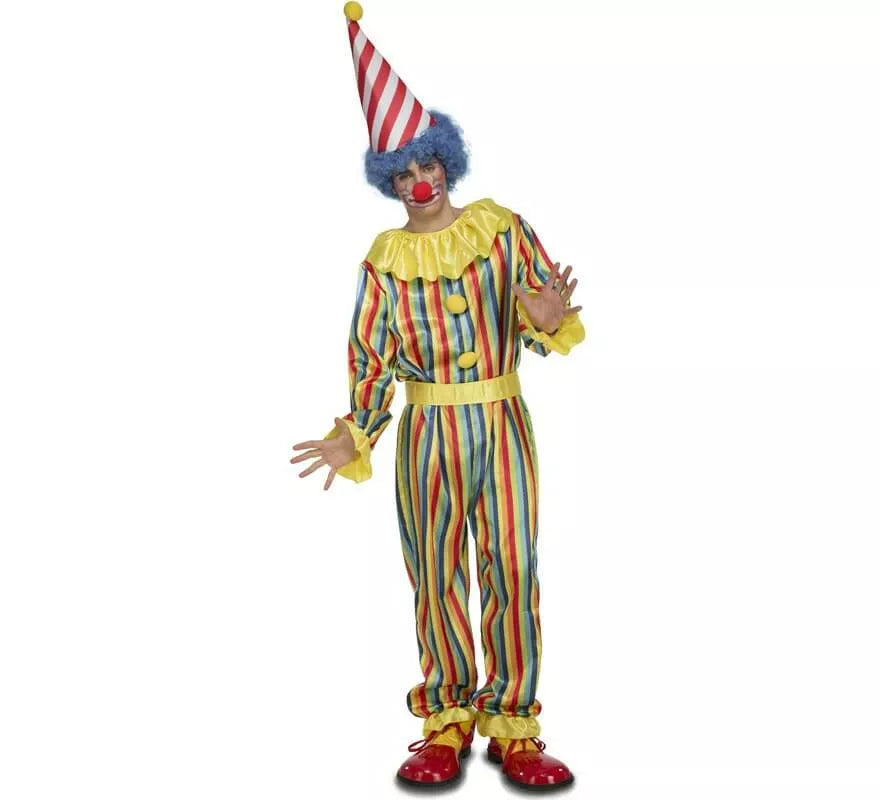 Translation missing: es.Disfraz de Payaso De Rayas para hombre