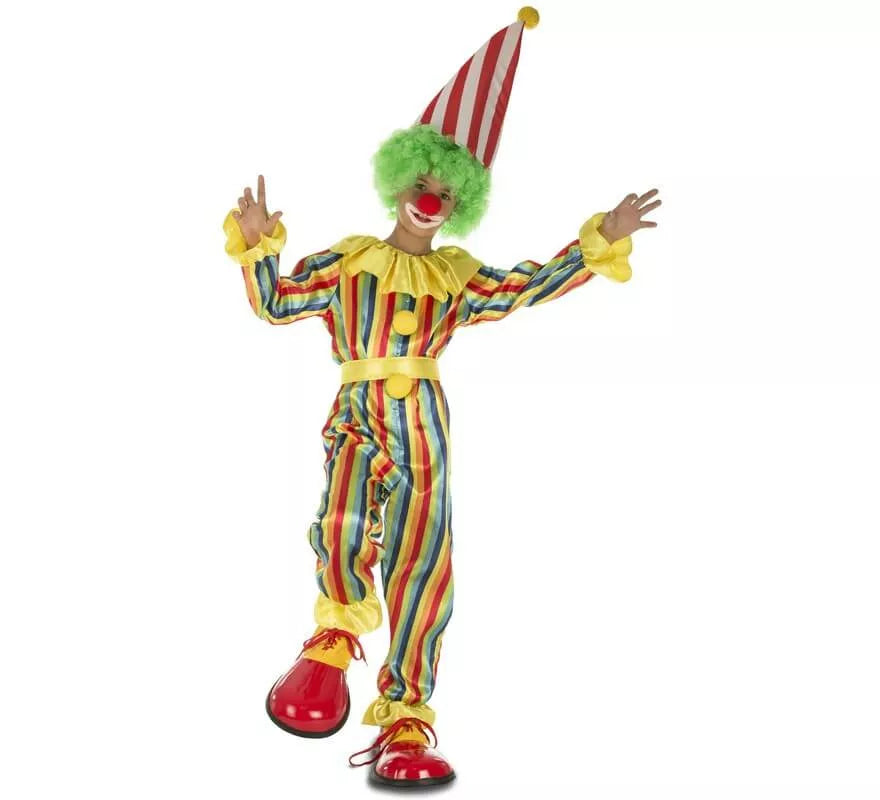 Translation missing: es.Disfraz de Payaso De Rayas para niño