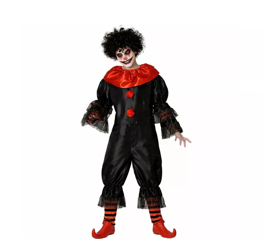 Translation missing: es.Disfraz de Payaso Diabólico Negro para hombre