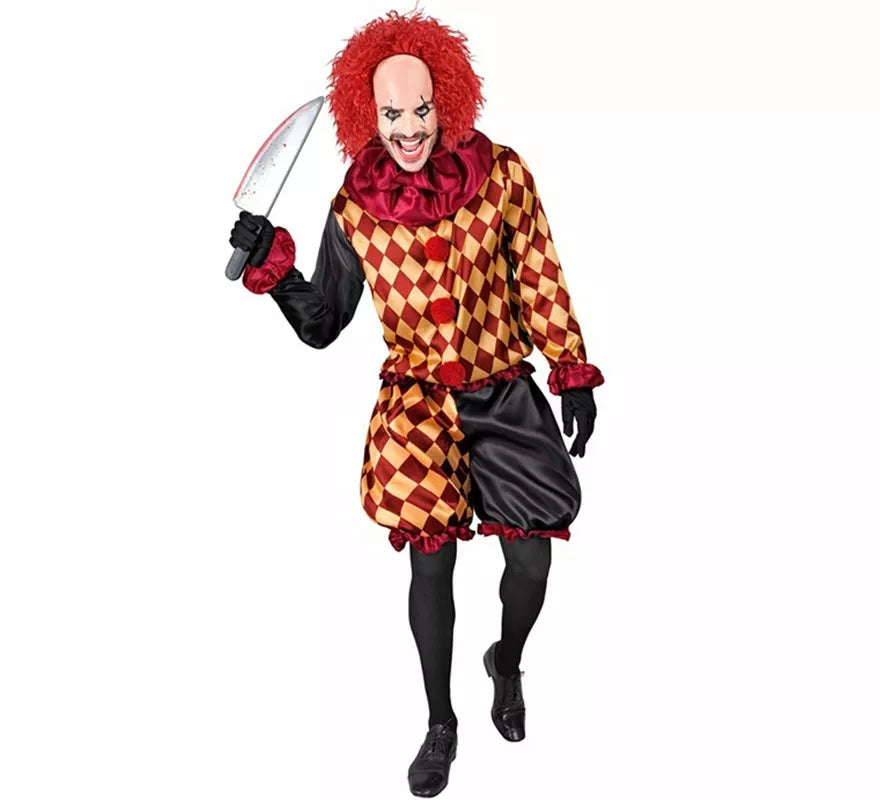 Translation missing: es.Disfraz de Payaso Macabro a Cuadros para hombre