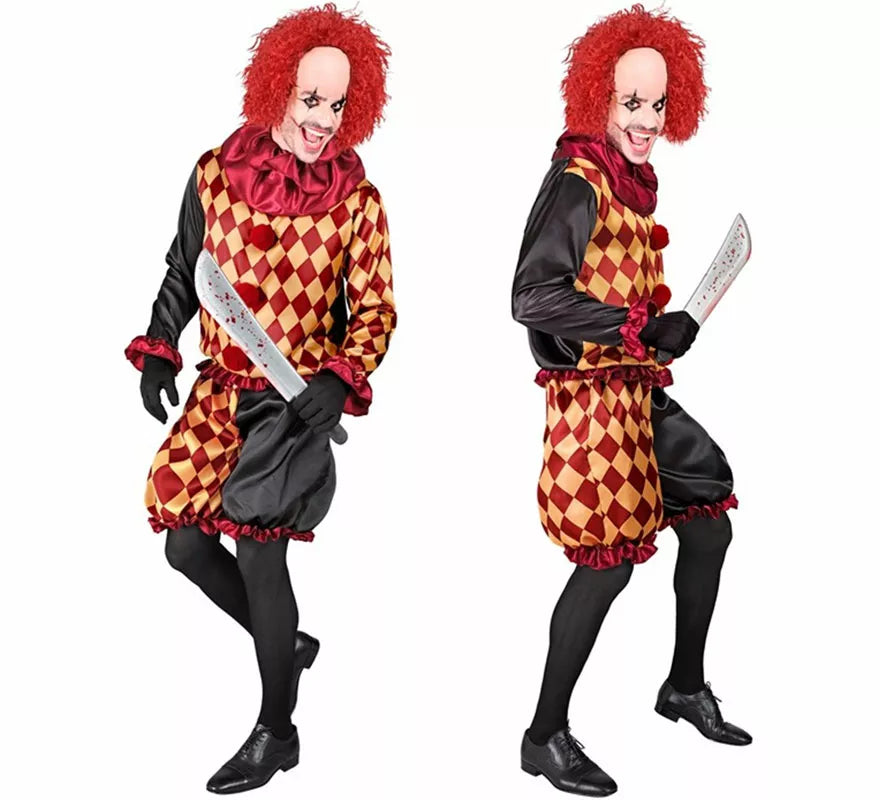 Translation missing: es.Disfraz de Payaso Macabro a Cuadros para hombre