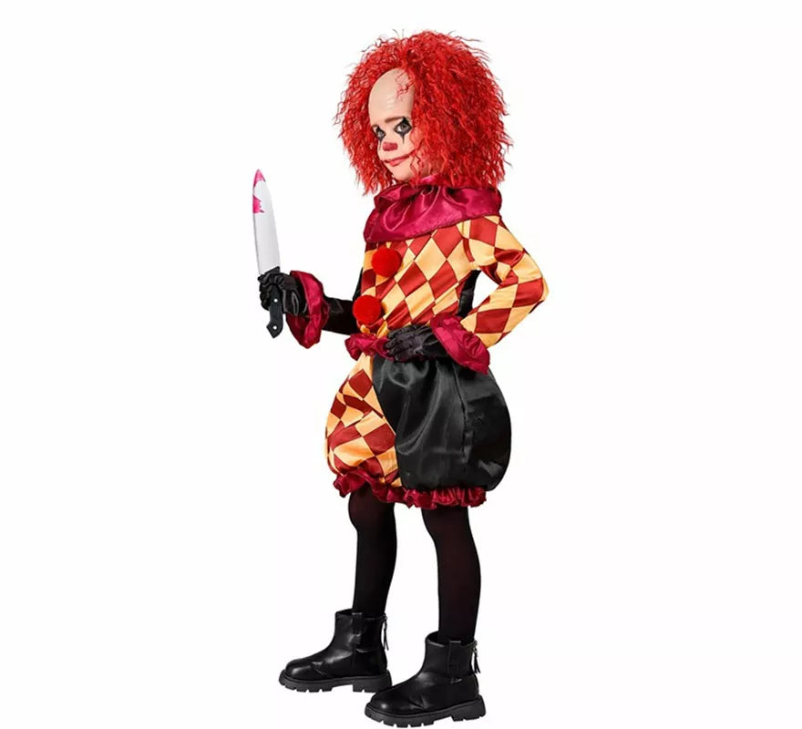 Translation missing: es.Disfraz de Payaso Macabro a Cuadros para niño