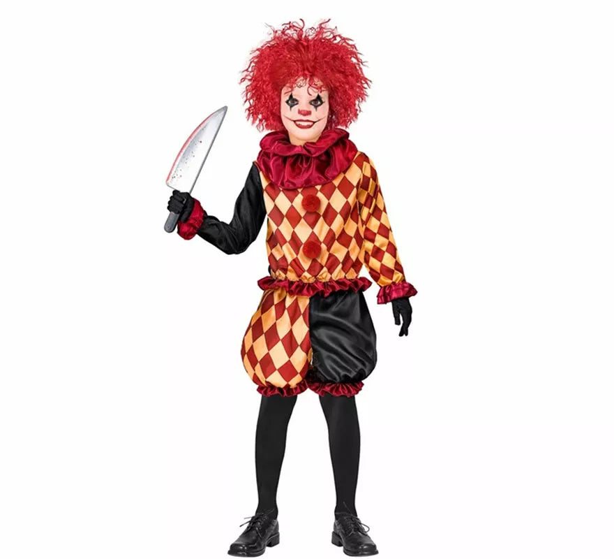 Translation missing: es.Disfraz de Payaso Macabro a Cuadros para niño
