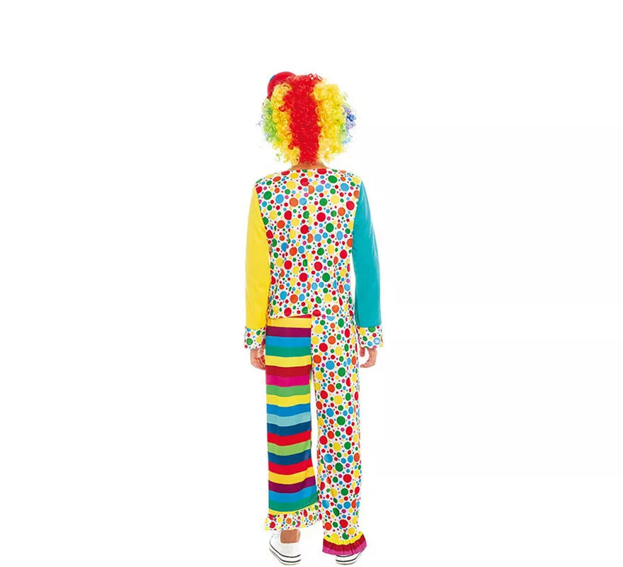 Translation missing: es.Disfraz de Payaso Multicolor con Corbata para niño