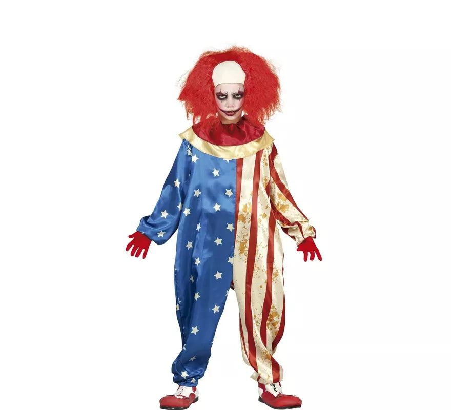 Translation missing: es.Disfraz de Payaso Patriota Malvado para niños