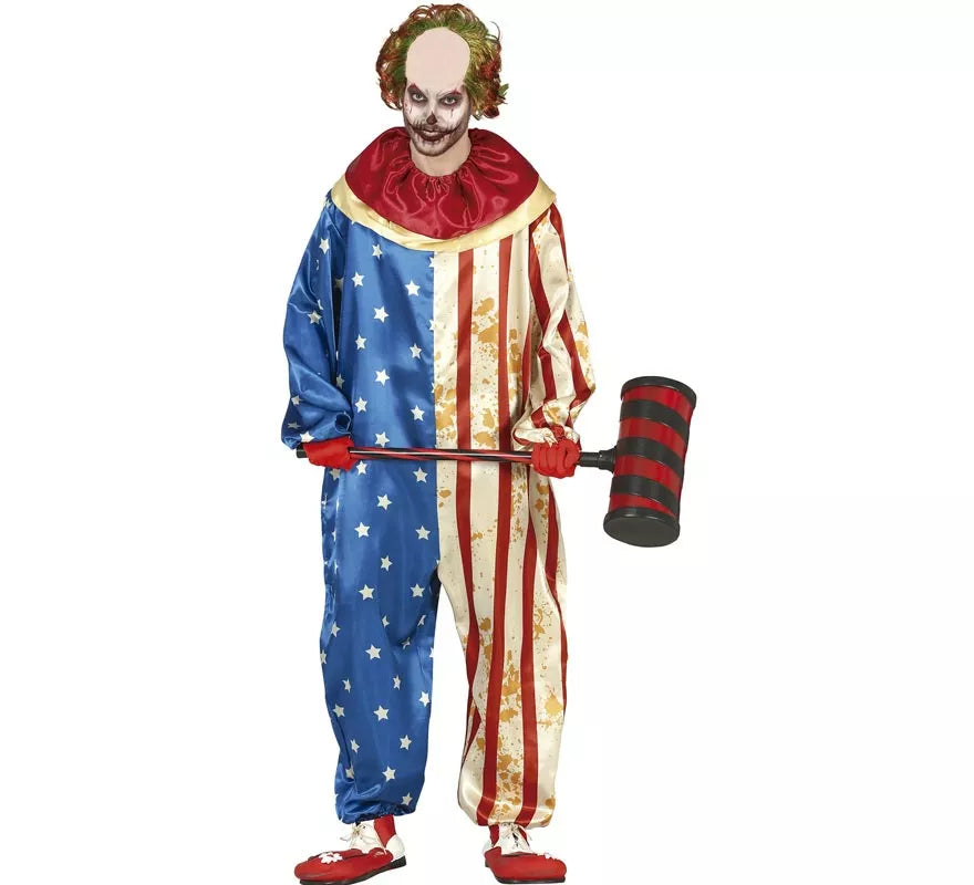 Translation missing: es.Disfraz de Payaso Patriota Siniestro para hombre