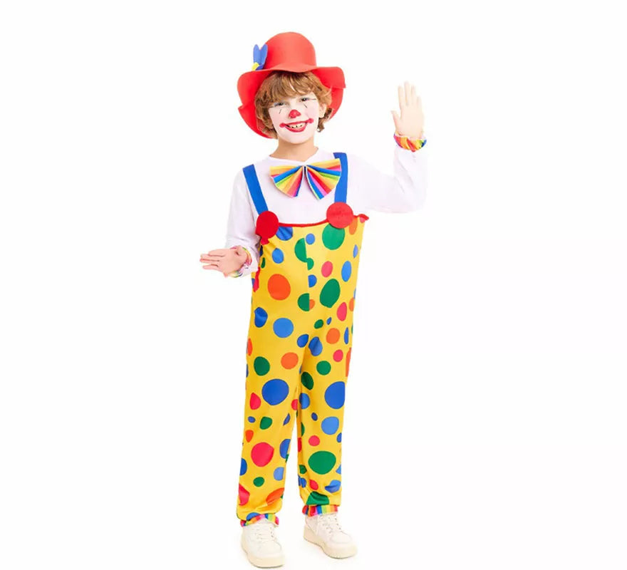 Translation missing: es.Disfraz de Payaso Peto Topos para niños