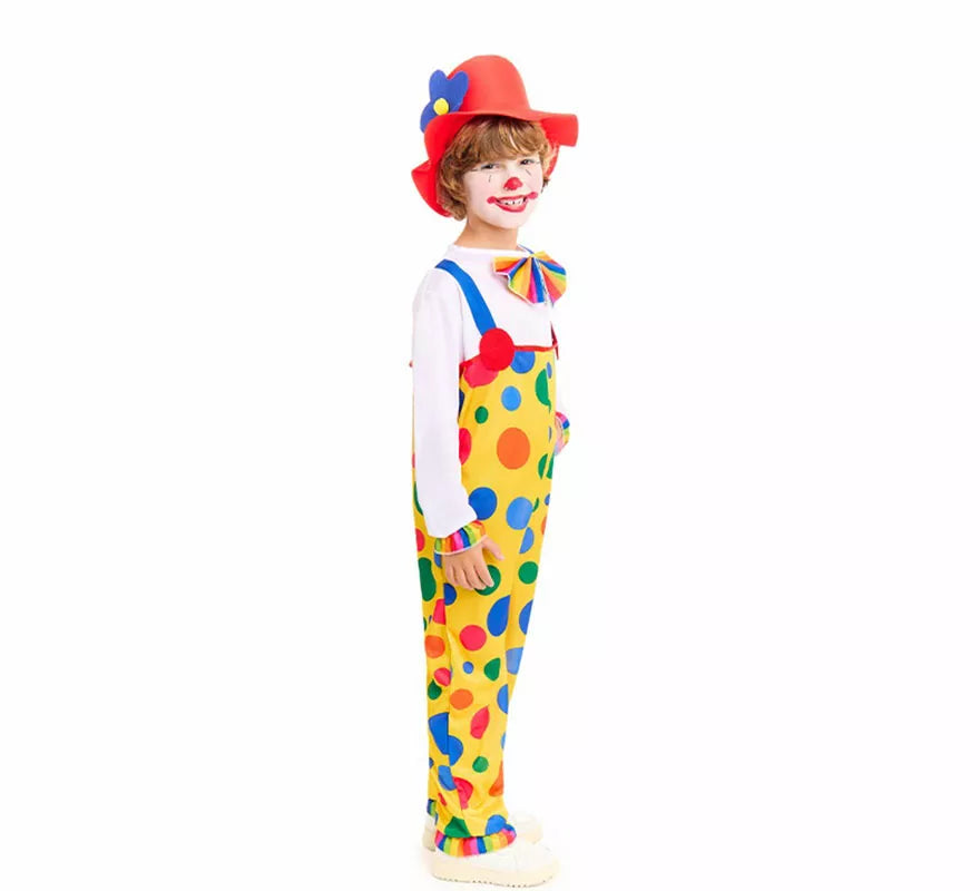 Translation missing: es.Disfraz de Payaso Peto Topos para niños