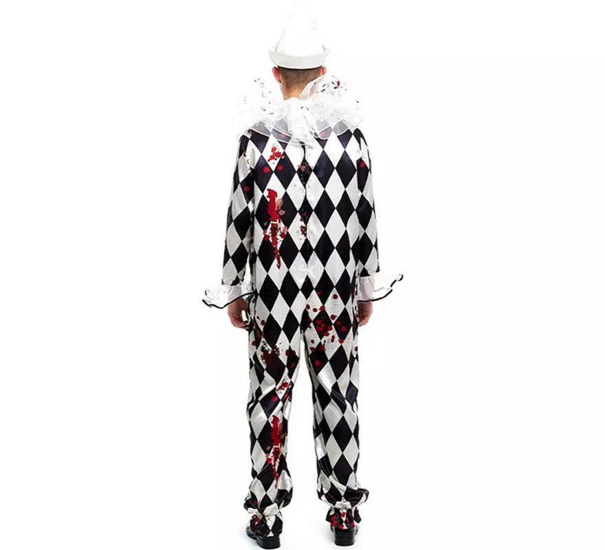 Translation missing: es.Disfraz de Payaso Pierrot Asesino con gorro para hombre