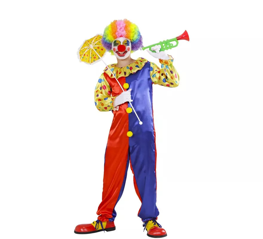 Translation missing: es.Disfraz de Payaso rojo y azul para niños y adolescentes