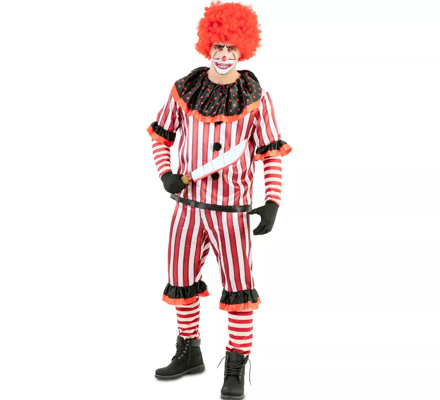 Disfraz de Payaso Sangriento Rojo para hombre