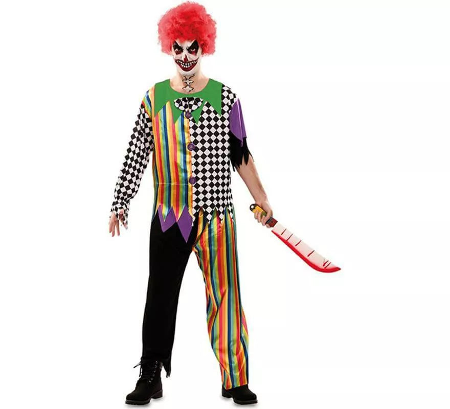 Translation missing: es.Disfraz de Payaso Siniestro Multicolor para hombre