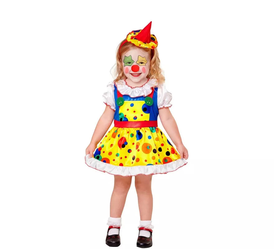 Translation missing: es.Disfraz de Payaso Topitos para niña