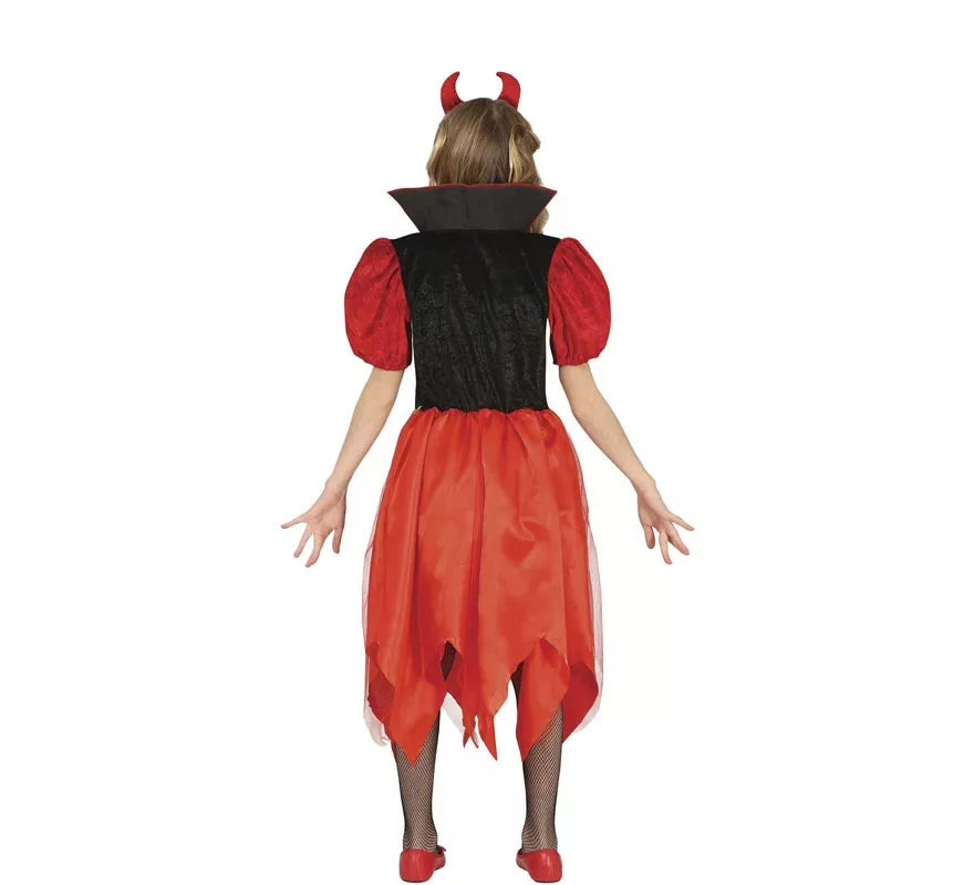 Translation missing: es.Disfraz de Pequeña Diablilla con vestido para niña