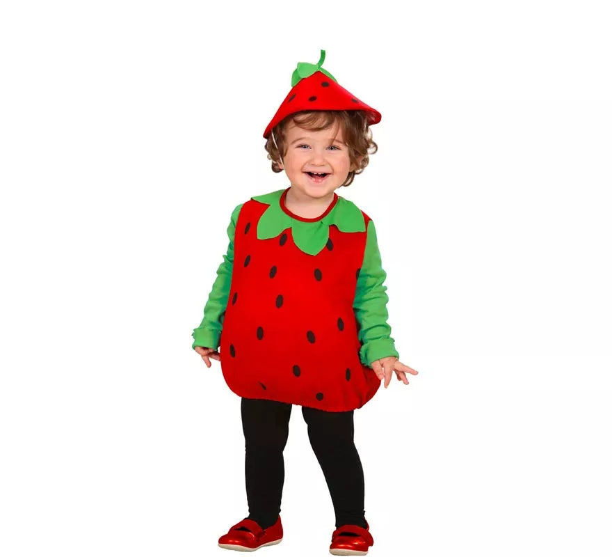 Translation missing: es.Disfraz de Pequeña Fresa con gorro para bebé