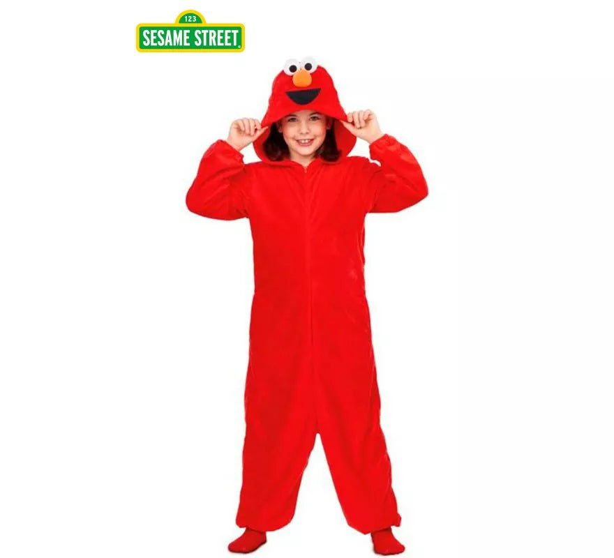 Translation missing: es.Disfraz de Pijama de Elmo de Barrio Sésamo para niños