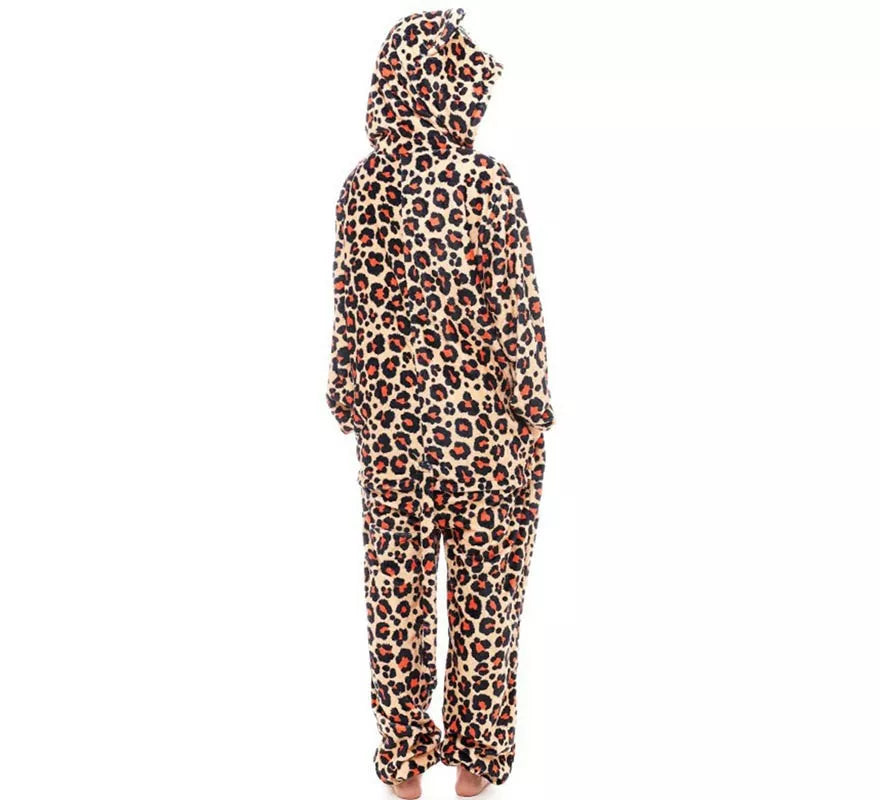 Translation missing: es.Disfraz de Pijama Leopardo marrón para adultos