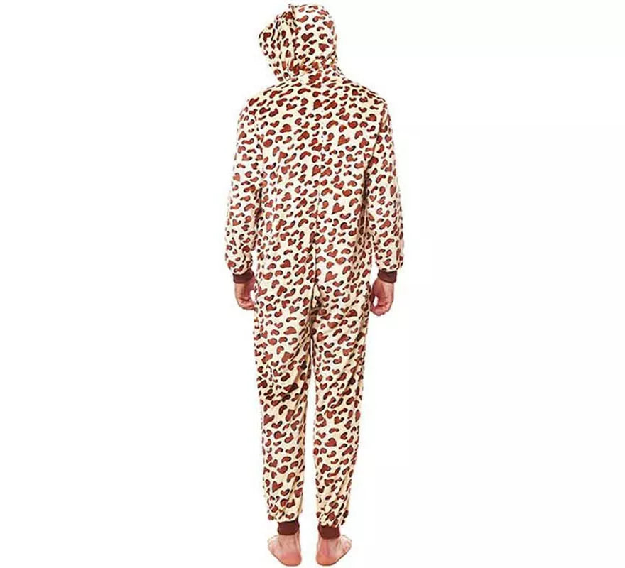 Translation missing: es.Disfraz de Pijama Leopardo marrón para adultos